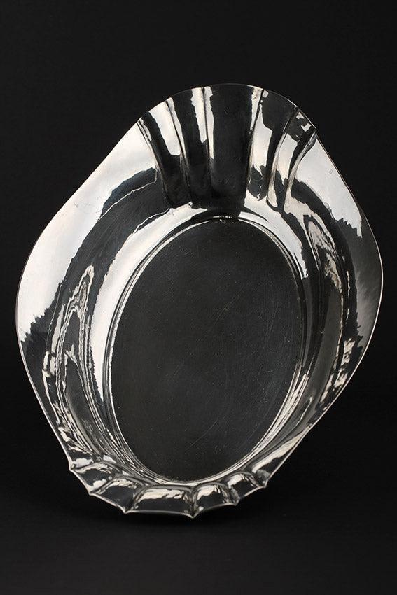 Old silver cookie dish
