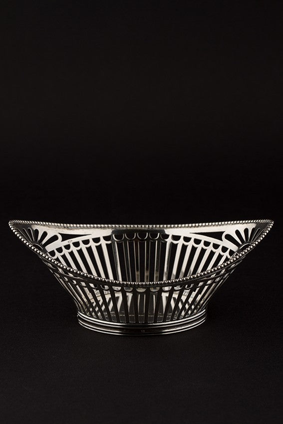Antique silver bonbon basket