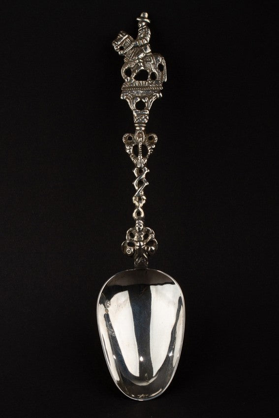 Antique silver birth spoon