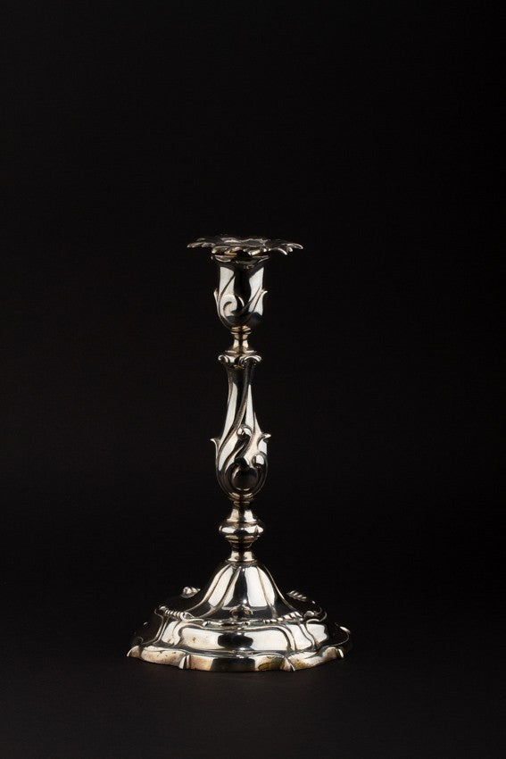 Silver 1-wick candlestick