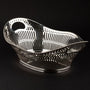 Old silver openwork bread basket
