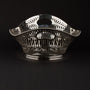 Old silver openwork bread basket