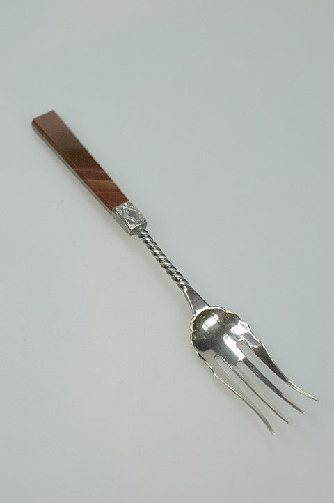Antique silver pickle fork