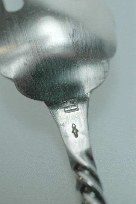 Antique silver pickle fork