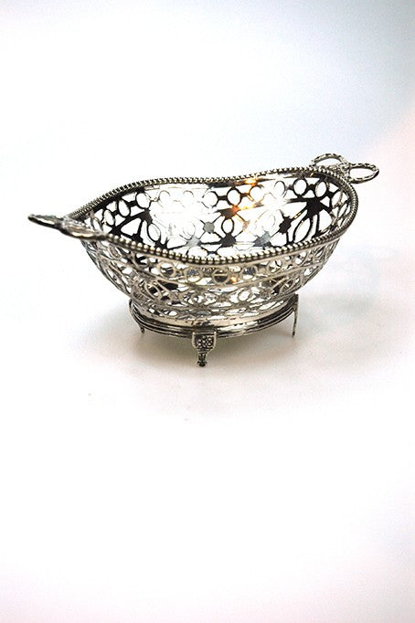 Antique silver bobon basket.