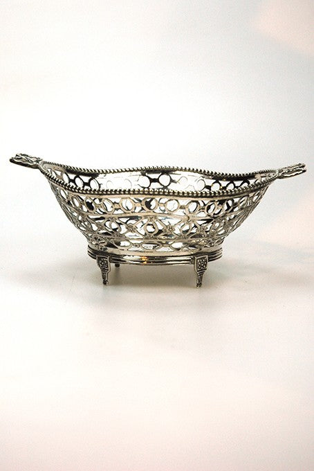 Antique silver bobon basket.