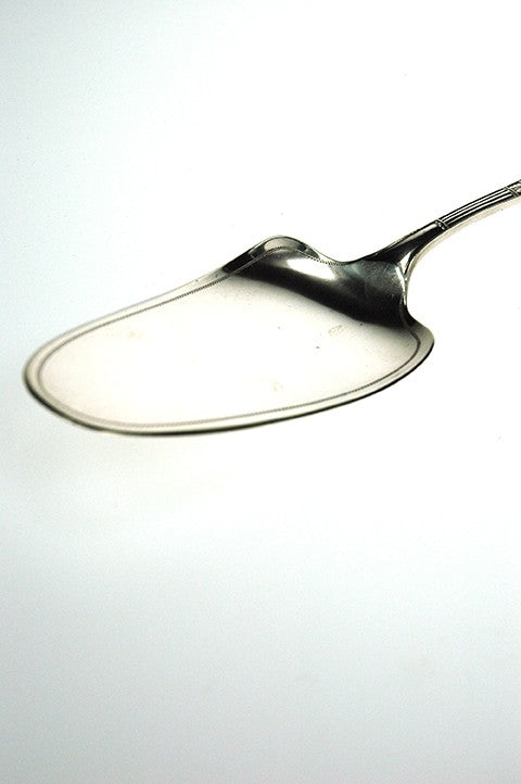 Antieke zilveren taartschep