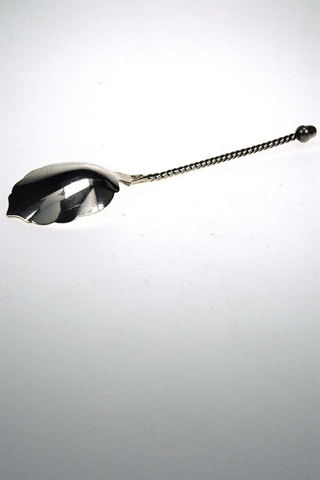 Antique silver ginger spoon