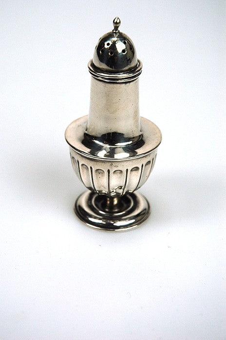 Old silver spice shaker