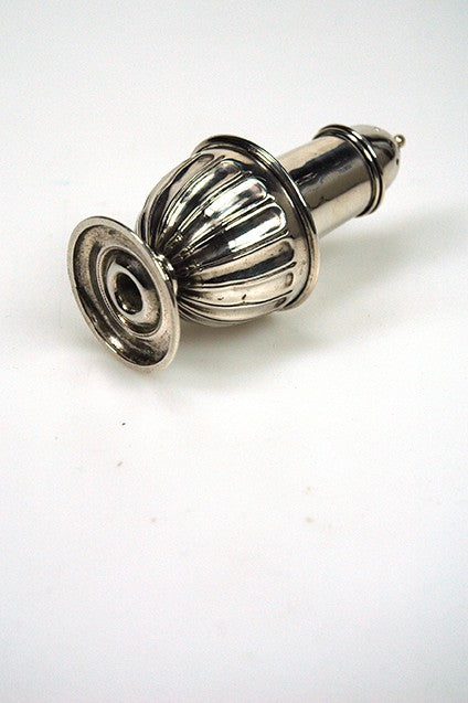 Old silver spice shaker