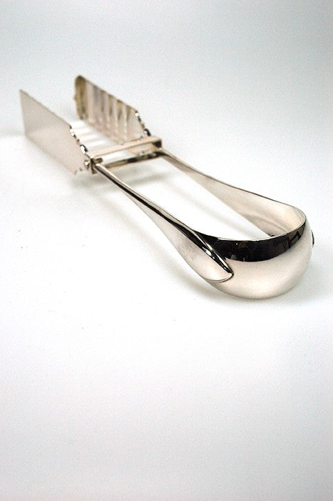 Antique silver asparagus tongs