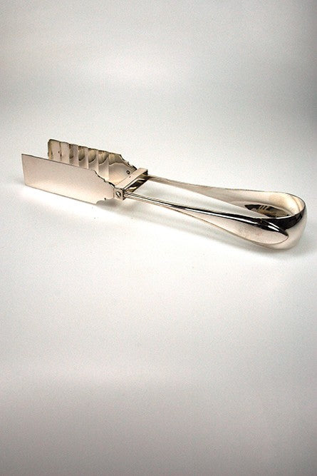 Antique silver asparagus tongs