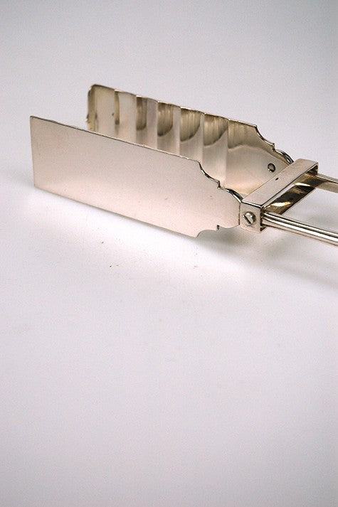 Antique silver asparagus tongs