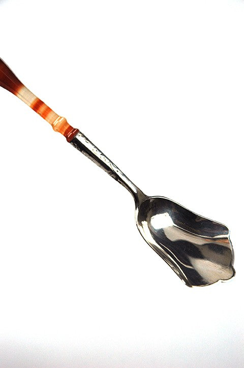 Antique silver sugar scoop