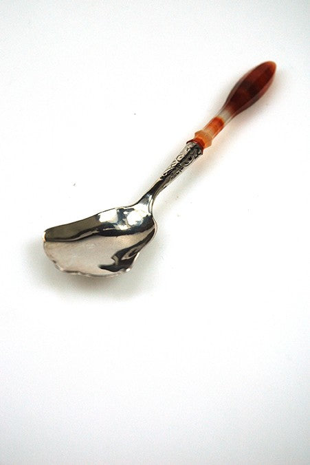 Antique silver sugar scoop