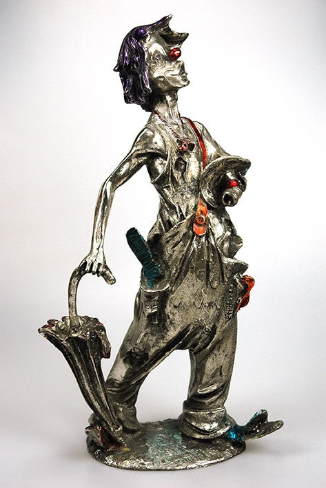 Zilveren Harlekijn met emaille