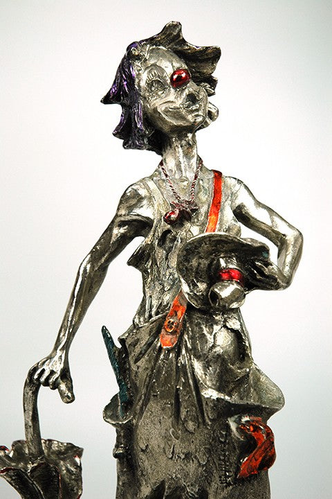 Zilveren Harlekijn met emaille