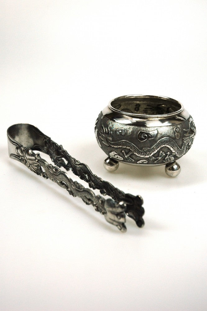 Antique silver Cantonese bowl