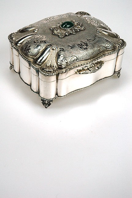 Silver decorated decorative box