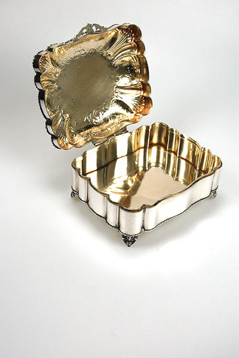 Silver decorated decorative box