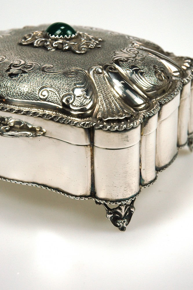 Silver decorated decorative box