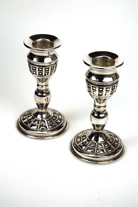 Old silver candlesticks