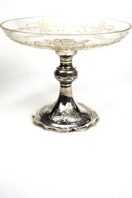 Antique silver bridal dish