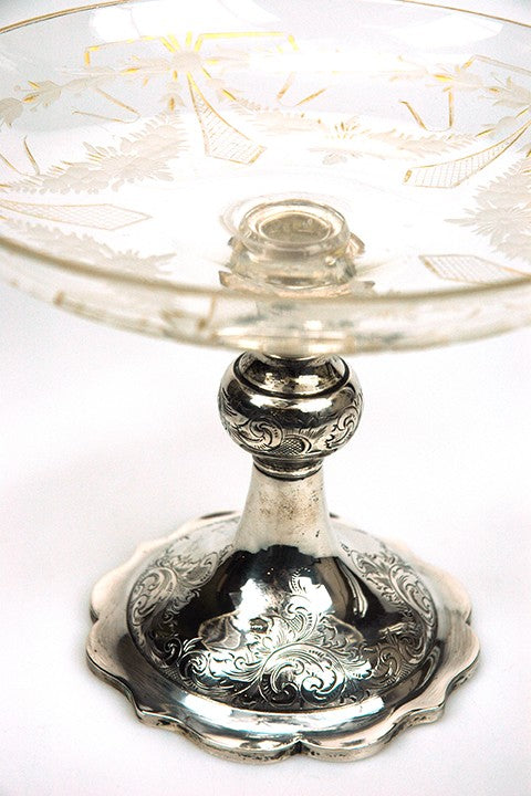 Antiek zilveren bruidsschaal