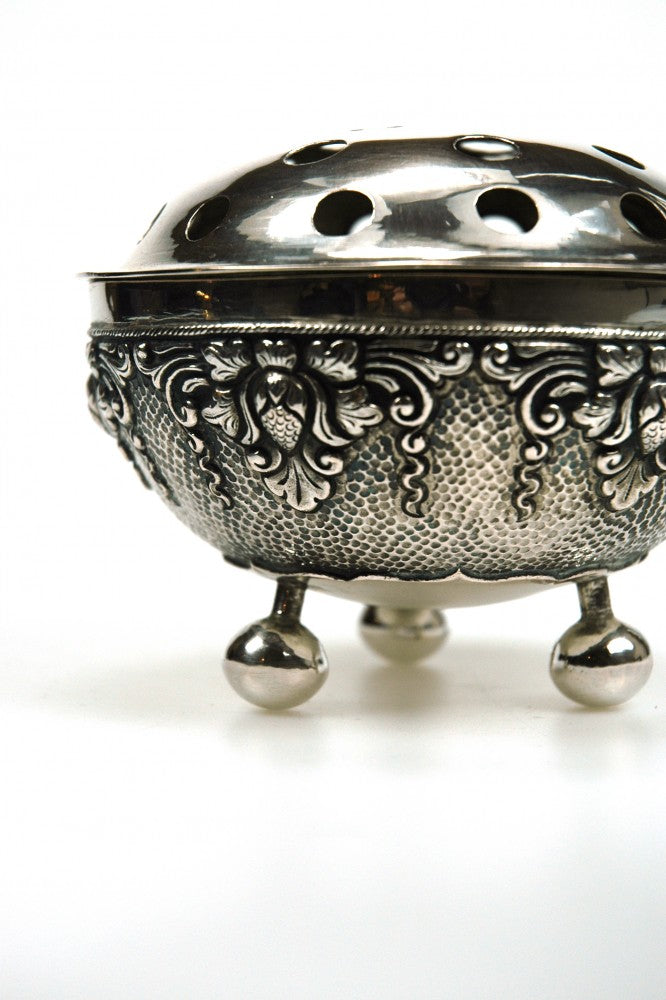 Antique silver rose bowl