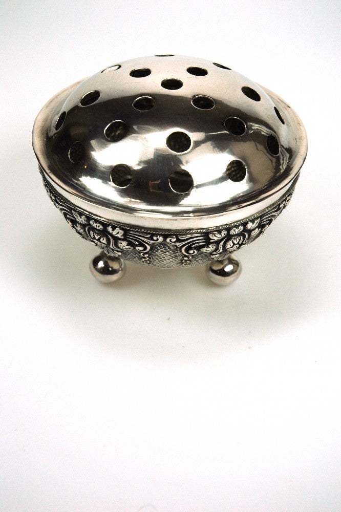 Antique silver rose bowl